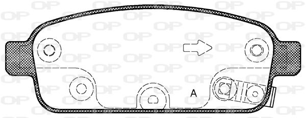 OPEN PARTS Комплект тормозных колодок, дисковый тормоз BPA1432.02